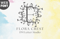 Flora Crest Monogram - Botanical Serif Monogram Font Product Image 1