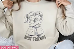 BEST FRIENDS PNG, Friendship Sublimation PNG Product Image 3