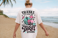 Thrifting Skeleton PNG, Funny Thrift Store Lover Retro Product Image 2