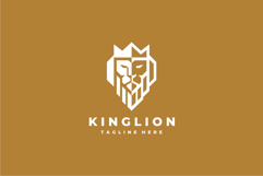 King Lion Head Logo Design Vector Illustration Product Image 3