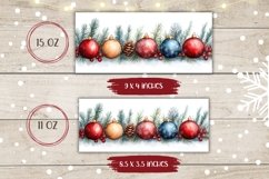Christmas Baubles Mug Design, Winter Mug Sublimation Product Image 2