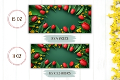 Spring Flowers Mug Design, Tulip Mug, Tulips PNG Product Image 2