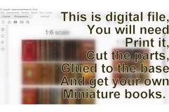 Miniature printable books, dollhouse library accessories dow Product Image 2