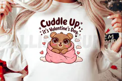 Cuddle Up Valentine's Day PNG, Valentine Love Quote PNG Product Image 2