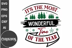 It's The Most Wonderful Time Of The Year SVG Design Product Image 1