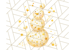 Patterned Snowman Silhouette PNG Clipart Product Image 2