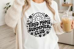 Tired Moms Summer Club Svg, Summer Mom Svg, Moms Club Svg. Product Image 3