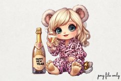 Pink leopard girl for Happy Clipart PNG Product Image 1