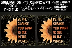 Sunflower Gold Glitter 20oz Skinny Tumbler Product Image 2