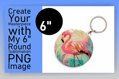 Sophisticated Round Design Keychain Template , Flamingo Product Image 1