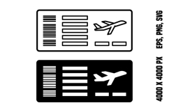 Flight Ticket Icons Product Image 1