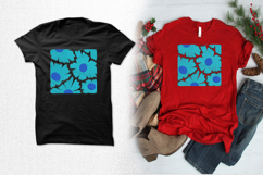 Blue Floral Pop Art Embroidery Design Product Image 2