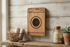 Plywood Washer. Engraving. Crafting Delight. Decor for keys. Product Image 2