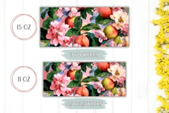 Nature Mug Template, Pink Flowers Mug Sublimation Product Image 2