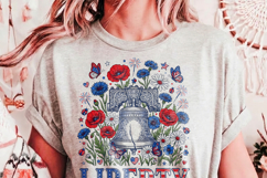 Liberty Bell 250 PNG, Floral USA 250th Anniversary Product Image 5