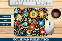 Aboriginal Pattern Mouse Pad | Mouse Pad Sublimation Product Image 1