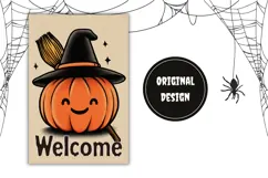Spooky Halloween Garden Flag, Welcome Garden Flag Print Product Image 2