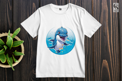 Cute Cartoon Dolphin Splash Clipart Sublimation PNG Product Image 2