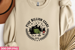 FIVE BILLION STARS HOTEL PNG, Retro Camping Sublimation PNG Product Image 1