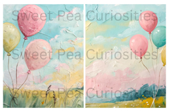 Balloons, Shabby Chic, Mixed Media, Papers, Junk Journal Product Image 2