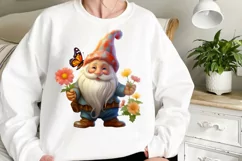 Garden Gnome Sublimation clipart, Watercolor Clipart Product Image 2