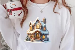 Fairy Christmas House Sublimation Clipart, Fairy Christmas Product Image 2