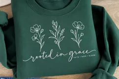 Rooted in Grace Floral Christian PNG, Faith Hope Bloom Chris Product Image 2
