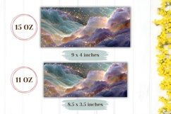 Glitter Mug Wrap, Colorful Mug Design, Clouds Mug Product Image 2
