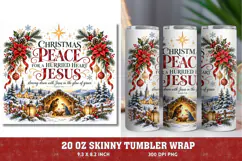 Let Jesus Be Your Peace Christmas PNG, Christian Nativity Ch Product Image 1