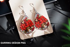 Stained Glass Christmas flowers Earring Design Product Image 1