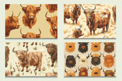 Western Highland Cows Cutting Boards sublimation Design Product Image 2