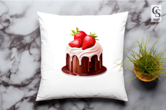 Chocolate Dipped Strawberry Sublimation Clipart PNG Product Image 2
