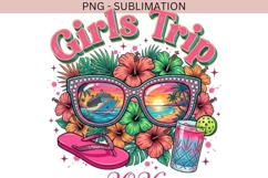 Girls Trip 2026 PNG, Tropical Cruise Vacation Sublimation Product Image 2