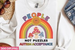 People Not Puzzles Autism PNG, Autism Sublimation PNG Product Image 2