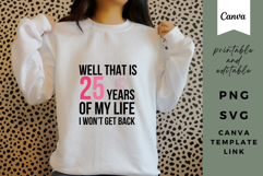 Birthday SVG PNG Canva Template | Funny &quot;Years Of My Life Product Image 1