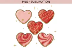 Valentine hearts png design for T-shirts Product Image 2