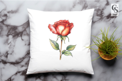 Pink Rose Flower Clipart Sublimation PNG Product Image 3