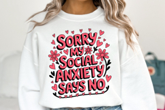 Sorry my social anxiety says no Svg | Shirt Svg Product Image 3