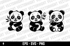 illustration of an adorable baby panda Product Image 2