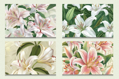 Elegant Lilies Flowers Cutting Boards sublimation Design Product Image 2