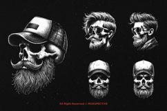 10 Bundle Dark Art Hipster Skull Stylist Hair Man Cool Product Image 3