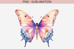Watercolor butterfly png design for T-shirts Product Image 2