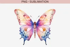 Watercolor butterfly png design for T-shirts Product Image 2