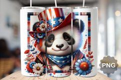 4th of July Panda Tumbler Bundle - 20 Designs Product Image 3