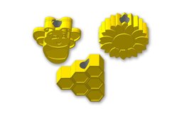 Bundle Happy bee day, Straw Toppers Stl Files for 3D Print. Product Image 3
