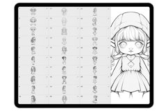 60 Procreate Chibi Girls Stamp Brushes Product Image 6