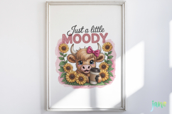 Cute Highland Cow Png Sublimation Product Image 5