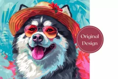 Summer Dog Tumbler Sublimation, Husky Tumbler Wrap Design Product Image 2