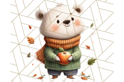 Cozy Autumn Animal Clipart, Fall Forest Critters PNG Product Image 2