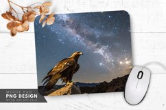 Galaxy Sky Golden Eagle Mouse Pad PNG Design Product Image 1